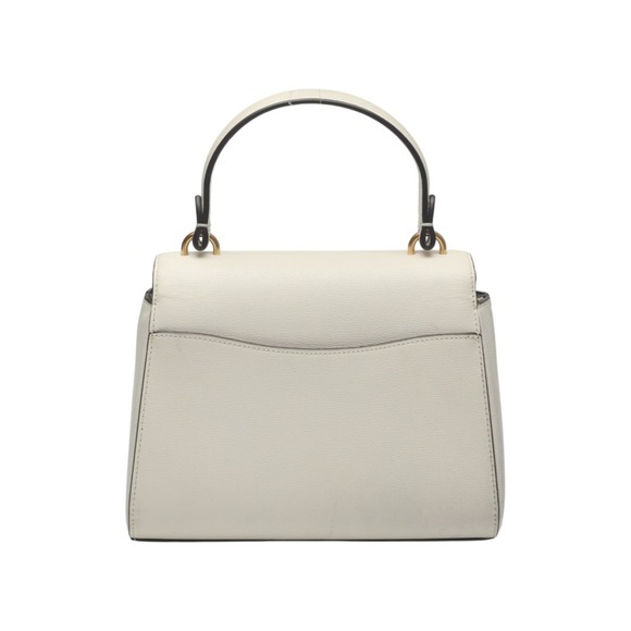 Kate Spade Katie Heart Embellished Small Top Leather Bag in White
